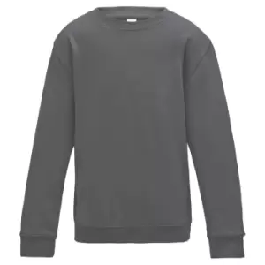 Image of AWDis Just Hoods Childrens/Kids Sweatshirt (1-2 Years) (Storm Grey)