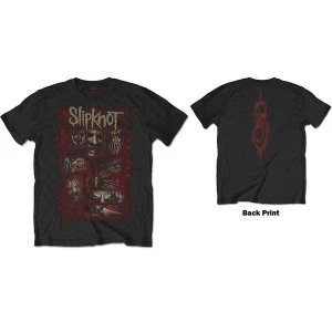 Image of Slipknot - Sketch Boxes Unisex Large T-Shirt - Black