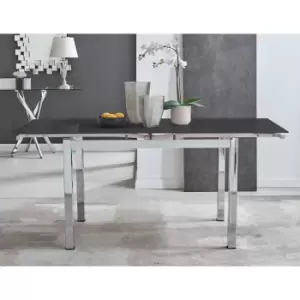 Image of Enna Black Glass Extending Dining Table