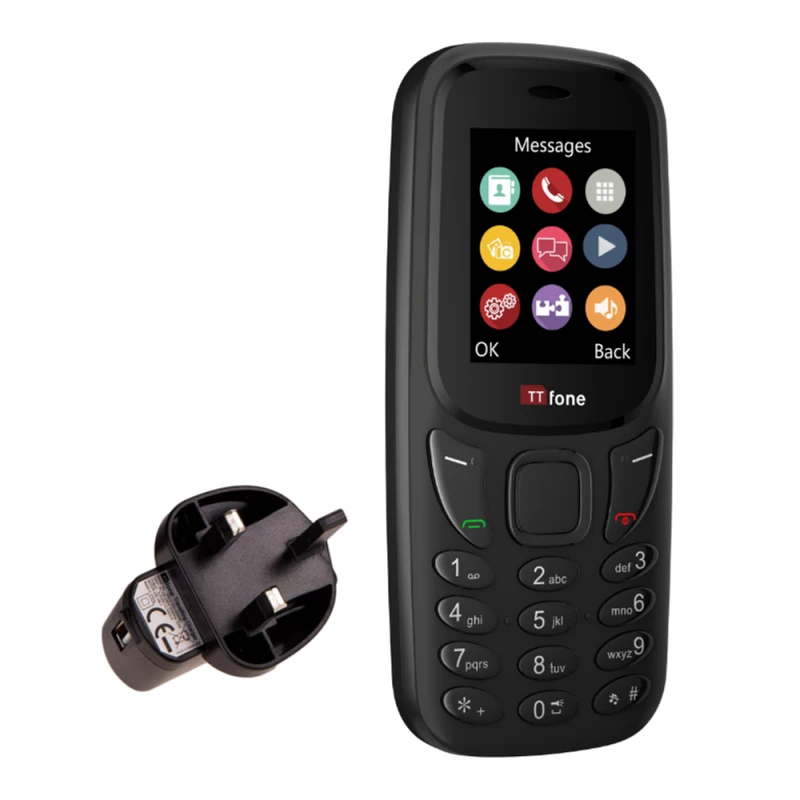Image of TTfone TTfone TT170 Black Dual SIM + Mains Charger, EE PAYG