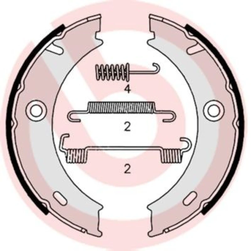 Image of BREMBO Handbrake shoes BREMBO S 50 512