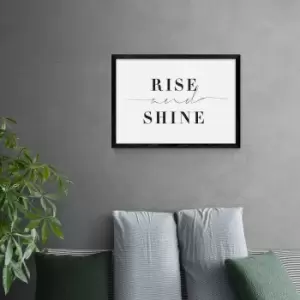 Image of East End Prints Rise and Shine Print Black and white