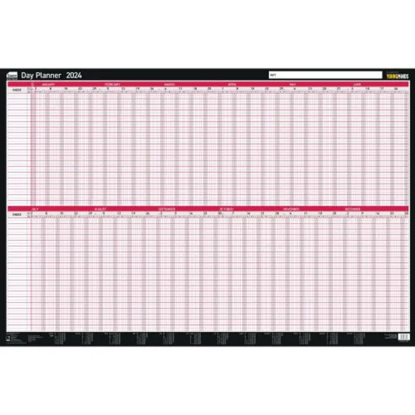 Image of Sasco 2024 Day Wall Planner with wet wipe pen & sticker pack, 159084
