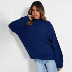 Image of I Saw It First High Neck Balloon Sleeve - Blue