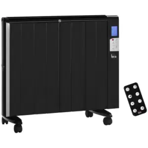 Image of HOMCOM Convector Radiator Freestanding Panel Heater in Black, black