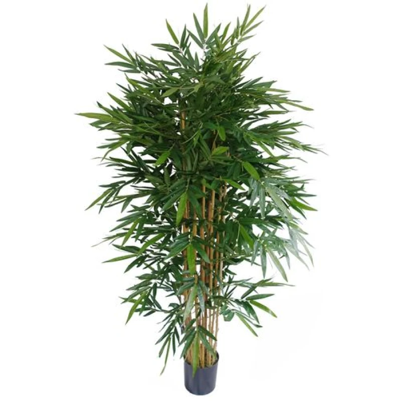 Image of Leaf Artificial UV Protected Fake Bamboo Tree Realistic Large Screening 6ft Botanik Green