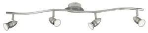 Image of SPOT LED 4 Light Adjustable Spotlight Bars Nickel 400lm 2700K 94.5x16.5cm