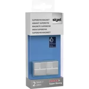 Image of Sigel Magnet SuperDym C20 Super-Strong Cube-Design (W x H x D) 20 x 20 x 20 mm Cube Silver 2 pc(s) GL706
