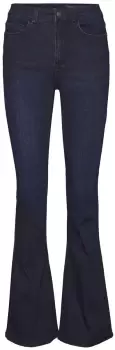 Image of Noisy May Sallie High Waist Flare Jeans Jeans dark blue