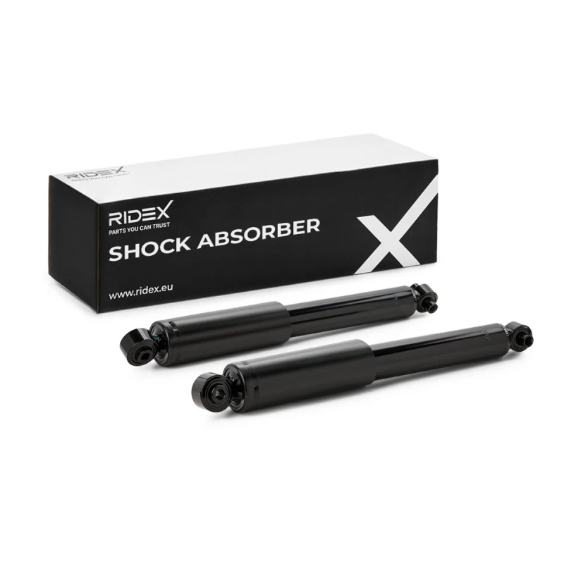Image of RIDEX 854S18587 Shock absorber Rear Axle, Gas Pressure, Telescopic Shock Absorber, Bottom eye Shock Absorber (854)