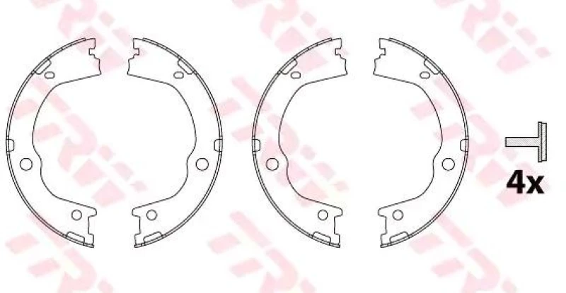 Image of Handbrake shoes TRW GS8860