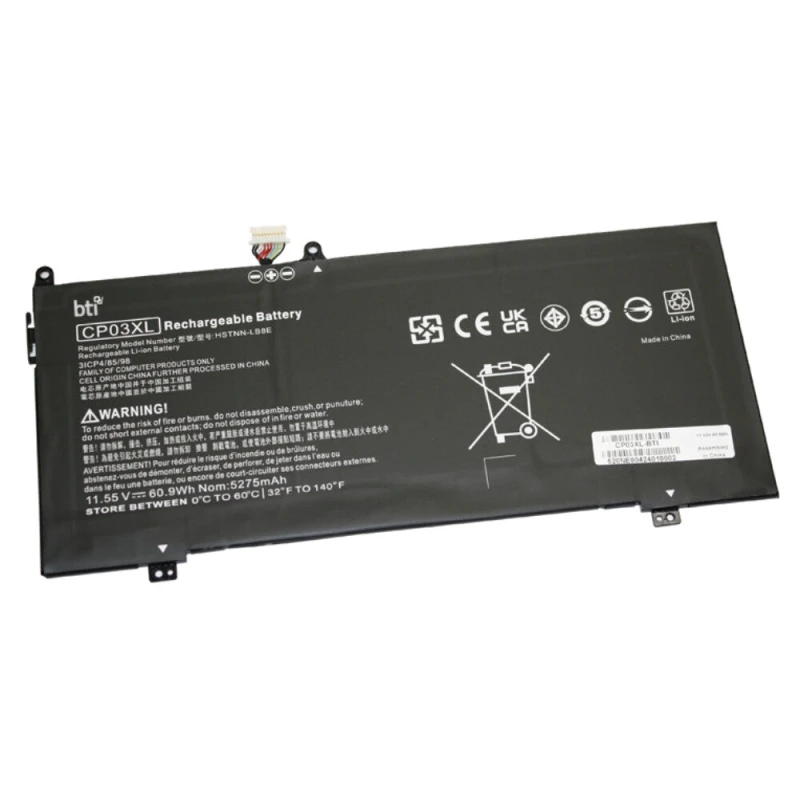 Image of BTI HSTNN-LB8E compatible 60.9Wh 3-cell battery for HP SPECTRE X360 13