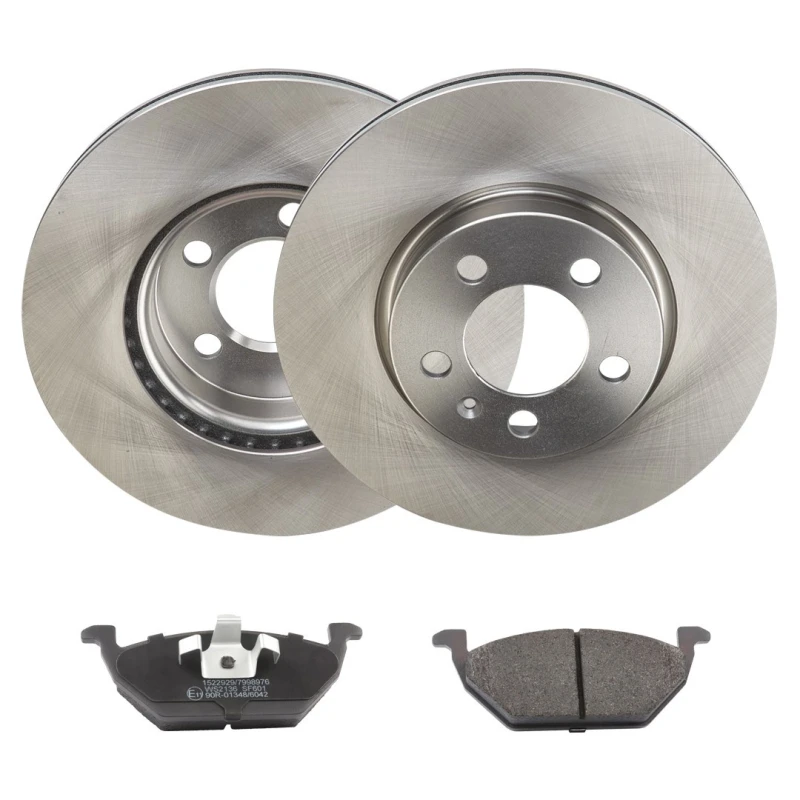Image of RIDEX 3405B2124 Brake disc and pads set Front Axle, Brake Disc Type: internally vented, excl. wear warning contact Brake Set,disc brakes (3405)