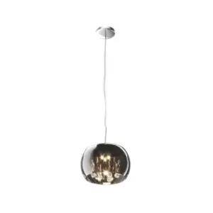 Zumaline Lighting - Zumaline Crystal Pendant Ceiling Light, Chrome, 3x G9