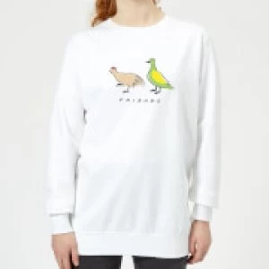 Image of Friends The Chick And The Duck Womens Sweatshirt - White - 3XL