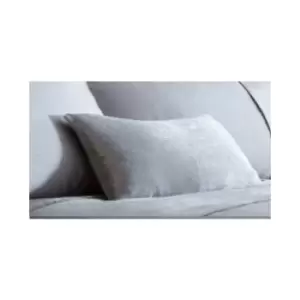 Image of Luxe Silver Cushion Bed Sofa Accessory Filled Decor Cushions - Silver