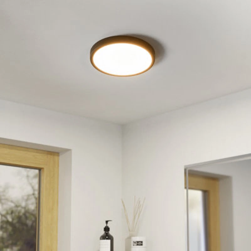Image of Eglo Fueva 6 Black LED Ceiling Light, 27Cm