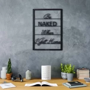 Image of Be Naked Black Decorative Metal Wall Accessory