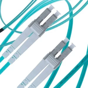Image of Fiber Duplex Patch Cord Om4 50/125 Aqua Lc/st- 5 M