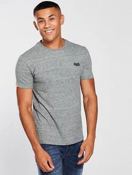 Image of Superdry Orange Label Vintage Embroidered T-Shirt - Grey Marl, Size 3XL, Men