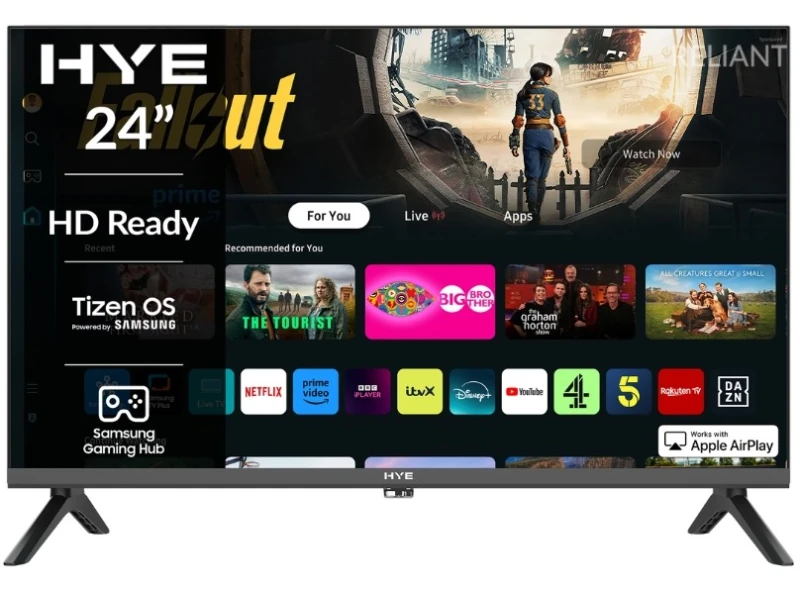 Image of HYE 24" HD Ready Tizen OS WiFi Frameless Smart TV - 24HDS1008