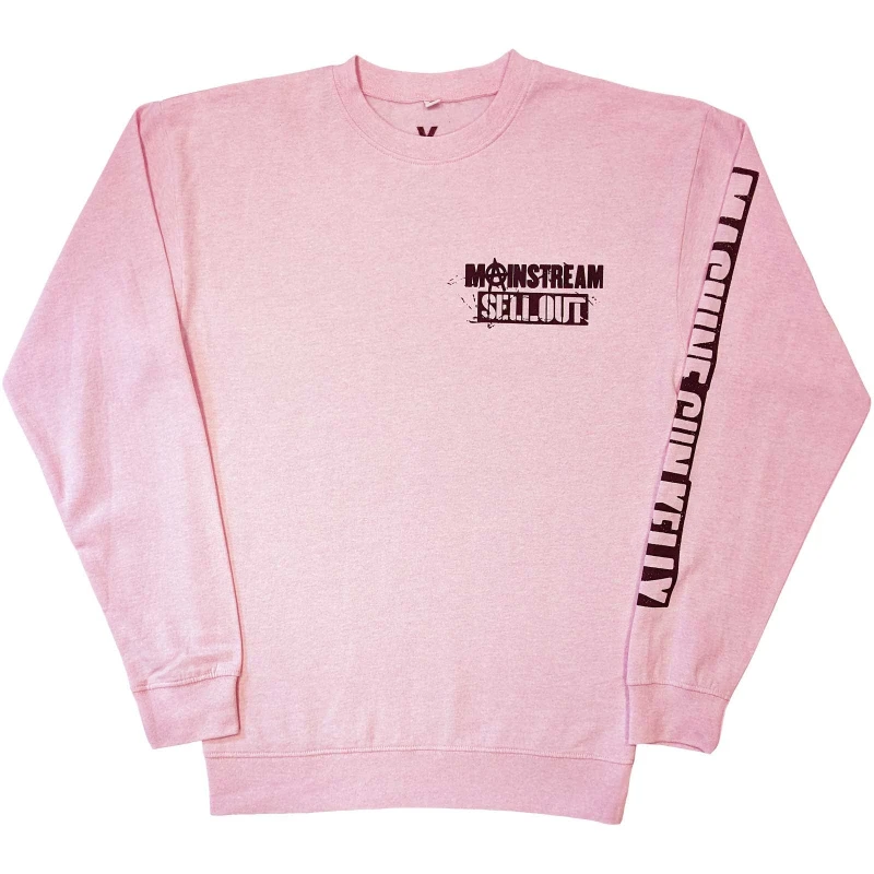 Image of Machine Gun Kelly Mens Mainstream Sellout Sweatshirt in Pink Size: Large Pink Male L