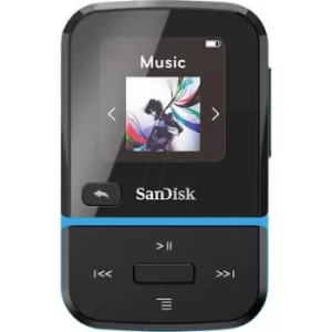 image of SanDisk Clip Sport Go MP3 player 32GB Blue Clip, FM radio, Voice recorder