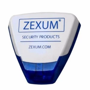 image of Pyronix Deltabell Dummy Blue Base and Zexum Cover Decoy Alarm Bell Box