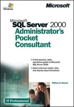Image of Microsoft SQL Server 2000 administrators pocket consultant by - Microsoft Corporation