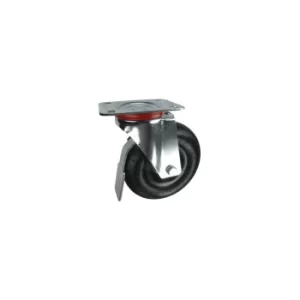 Image of Braked Swivel Plate 200MM Pneumatic Tyre