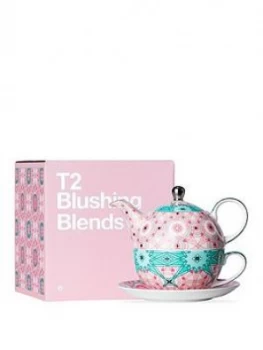 image of T2 Tea Blushing Blends Tea For One - Aqua/Pink