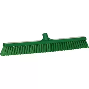 Image of Vikan Broom, width 610 mm, soft/hard, pack of 10, green