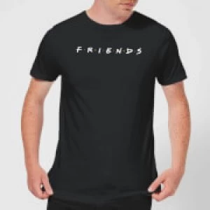 Image of Friends Logo Contrast Mens T-Shirt - Black