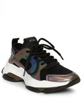 Steve Madden Ajax Trainer - Black Multi, Black Metallic, Size 6, Women