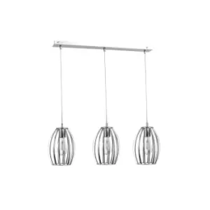 image of Saya Bar Pendant Ceiling Light Grey, 60cm, 3x E27