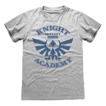 Image of Legend Of Zelda - Knight Academy Unisex Large T-Shirt - Grey