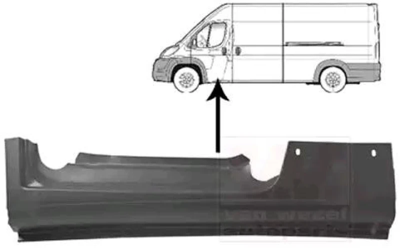 Image of VAN WEZEL 1651101 Rocker Panel Left Foot Board,door sill (177)