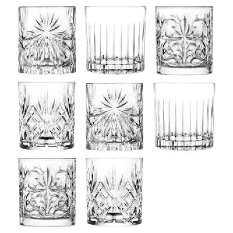 Image of Rcr Crystal 8 Piece Mixology Whisky Glasses Set - 340Ml