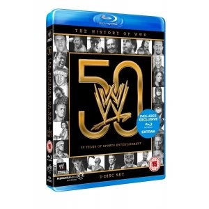 image of WWE: The History of WWE 50 Years of Sports Entertainment Bluray