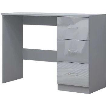 Image of Chilton Modern 3 Drawer Dressing Table - Grey - Grey