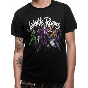 Image of Batman - Loveable Rogues Mens X-Large T-Shirt - Black