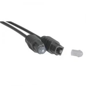 image of Lindy 1m SPDIF Digital Optical Cable - TosLink audio cable Black