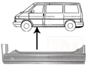 Image of VAN WEZEL Rocker Panel VW 5874101 Foot Board, door sill