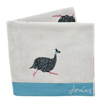 image of Joules Guinea Fowl Towel - Turquoise