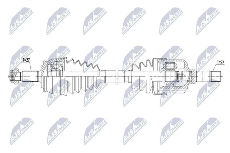 Image of NTY NPW-CT-182 Drive shaft Front Axle Left Drive Shaft (13)