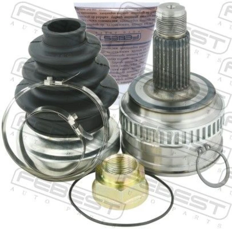 Image of FEBEST 1910-E87A48R CV Joint Rear Axle, with ABS sensor ring Joint Kit,drive shaft (5)