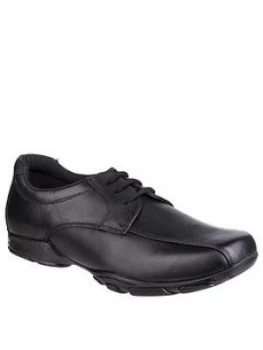 Image of Hush Puppies Vincente Lace School Shoe, Black, Size 7 Older