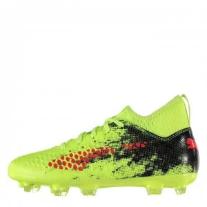 Image of Puma Future 18.3 Junior FG Football Boots - Yellow/Red/Blk