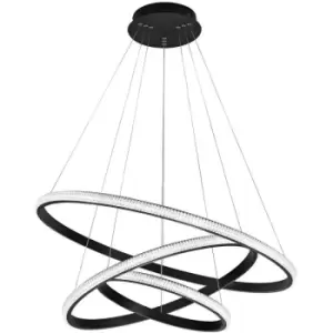 Image of Merano - Clovis Integrated LED Pendant Ceiling Light Dimmable Sandy Black Aluminium LED 62W 3586Lm 3000K