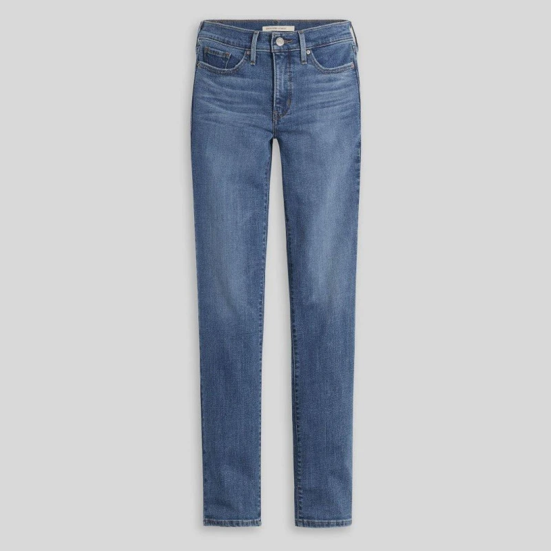 Image of Levis Womens Shaping Straight Leg Jeans Lapis Gem female 25 L30